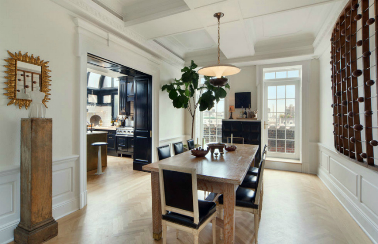 Illustration of Luxury Penthouse Dining Room Furniture Selection