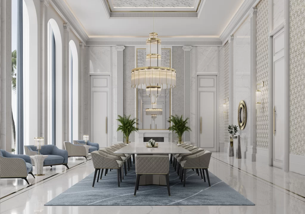 The Epitome of Luxury? XL Chandeliers in Palatial Dining Rooms